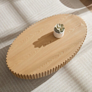 Modern Handmade Drum Coffee Table - Image 5