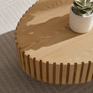 Modern Handmade Drum Coffee Table - Image 3