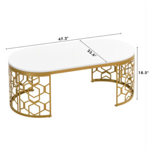 Oval Shaped Coffee Table - Image 8