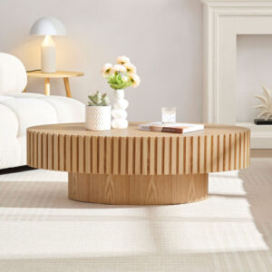 Modern Handmade Drum Coffee Table - Image 1