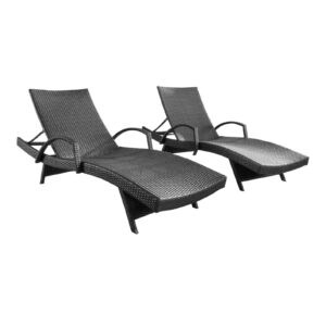 SALEM PE WICKER CHAISE LOUNGE WITH ARM - Image 10