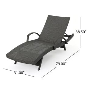 SALEM PE WICKER CHAISE LOUNGE WITH ARM - Image 5