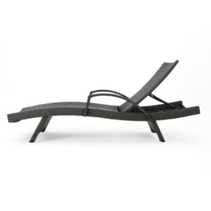 SALEM PE WICKER CHAISE LOUNGE WITH ARM - Image 7