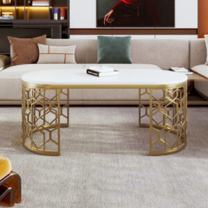 Oval Shaped Coffee Table - Image 6