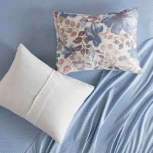 Floral Comforter Set With Bed Sheets Blue Queen - Image 8