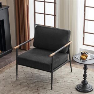 Lounge Chair Armchair With Metal Frame - Image 1