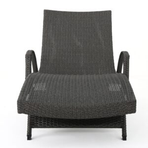 SALEM PE WICKER CHAISE LOUNGE WITH ARM - Image 3