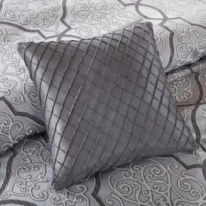 12 Piece Comforter Set With Cotton Bed Sheets Silver King - Image 4