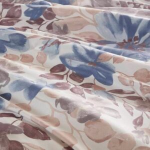 Floral Comforter Set With Bed Sheets Blue Queen - Image 10