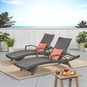 SALEM PE WICKER CHAISE LOUNGE WITH ARM - Image 8