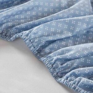 Floral Comforter Set With Bed Sheets Blue Queen - Image 3