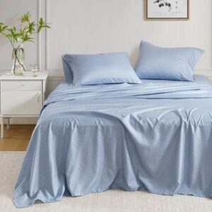 Floral Comforter Set With Bed Sheets Blue Queen - Image 4