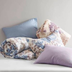 Floral Comforter Set With Bed Sheets Blue Queen - Image 2